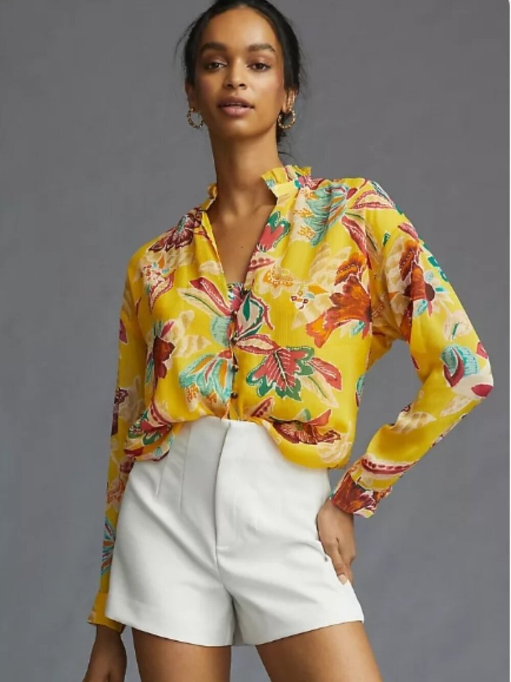 Like New/Flawless! PILCRO The Tavi Button down Blouse Size XS